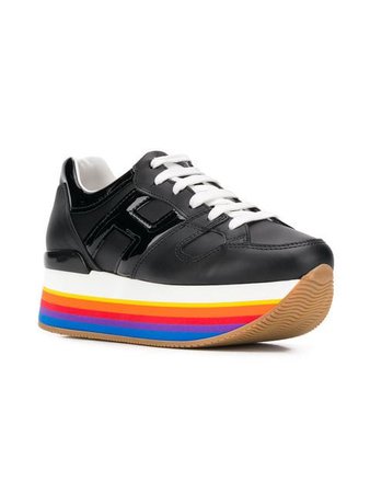 Hogan rainbow platform sole sneakers