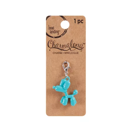 Find the Charmalong™ Turquoise Balloon Dog Charm By Bead Landing™ at Michaels