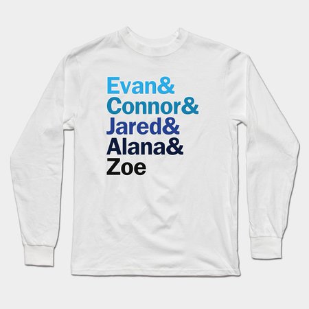 Dear Evan Hansen Characters Long Sleeve T-Shirt