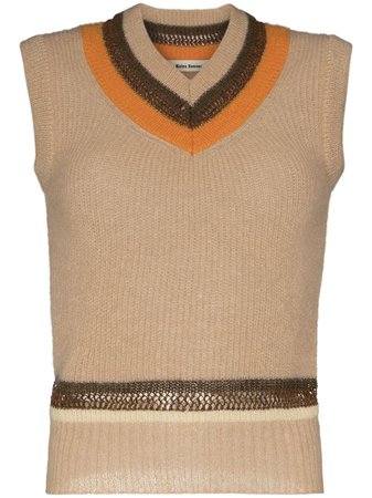 Wales Bonner Saint stripe knitted vest - FARFETCH