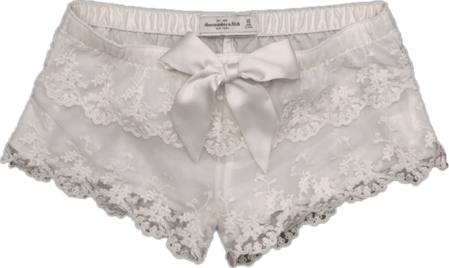 lacy white shorts lace underwear lingerie bow