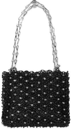 1969 Crystal-embellished Chainmail Shoulder Bag - Black