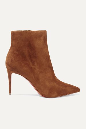 Brown So Kate Booty 85 suede ankle boots | Christian Louboutin | NET-A-PORTER