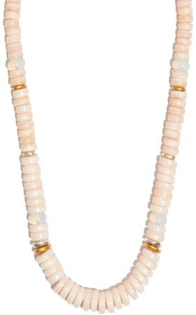 Mother-of-Pearl Beaded Necklace