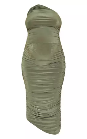Maternity Sage Green One Shoulder Maxi Dress | PrettyLittleThing CA