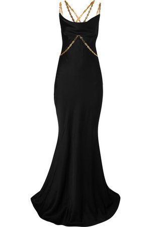 Versace | Embellished satin gown | NET-A-PORTER.COM