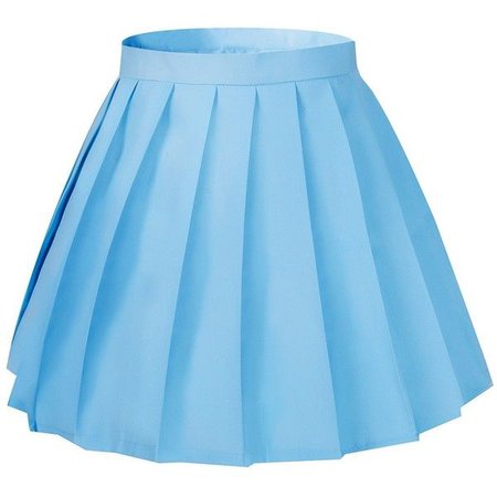 Light blue high waist mini skirt