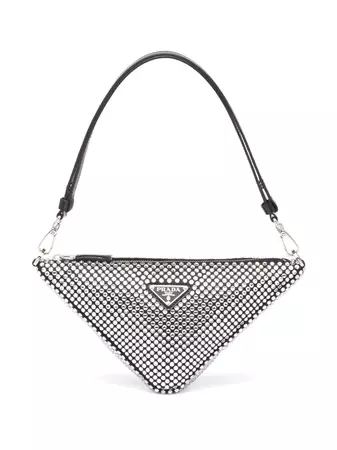 Prada Prada Triangle crystal-embellished Bag - Farfetch