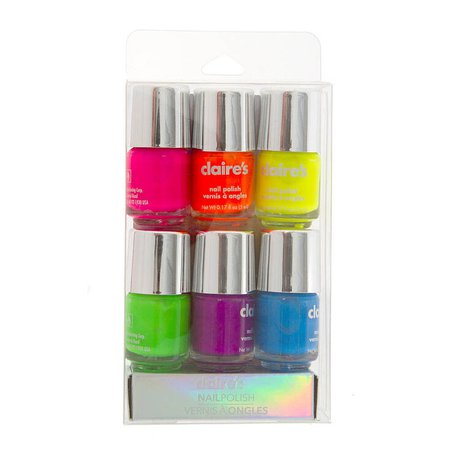 Neon Nail Polish Set - 6 Pack | Claire's US