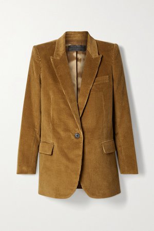Light brown Diane cotton-corduroy blazer | Nili Lotan | NET-A-PORTER