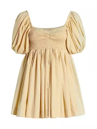 Shop SWF Puff-Sleeve Babydoll Dress | Saks Fifth Avenue