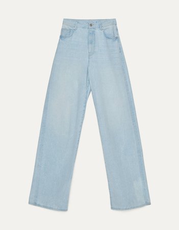 Wide-leg jeans - New - Bershka United States blue