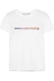 Alexander Wang | Cachecol de seda-sarja impressa em franjas | NET-A-PORTER.COM