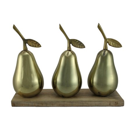 Three-Metal-Pears-On-Wood-Decorative-Fruit-Decor.jpg (811×811)