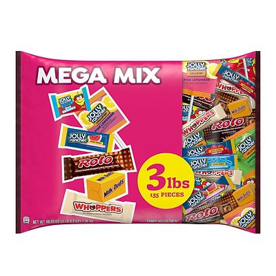Hershey Mega Mix Chocolate and Sweets Assortment Candy, Halloween, 48.29 oz, Bulk Variety Bag (135 P | Quill.com