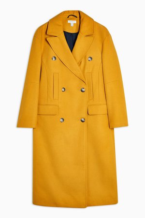 Mustard Classic Coat | Topshop