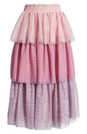 Halogen® x Atlantic-Pacific Tiered Tulle Skirt pink
