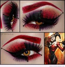 harley quinn black and red makeup - Google Search