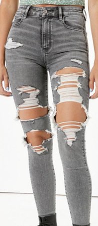 Grey ripped Jeans
