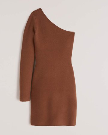 Women's Long-Sleeve One-Shoulder Sweater Dress | Women's New Arrivals | Abercrombie.com