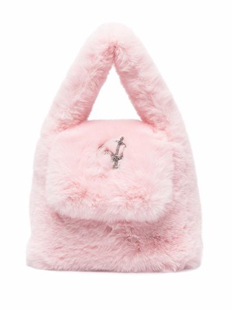 Shop Blumarine embellished-logo tote bag with Express Delivery - FARFETCH
