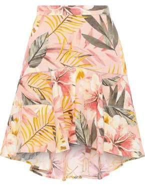 Radhiya Floral-print Linen Mini Skirt