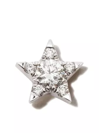 MARIA TASH Aretes Con Apliques De Estrella En Oro Blanco De 18kt - Farfetch