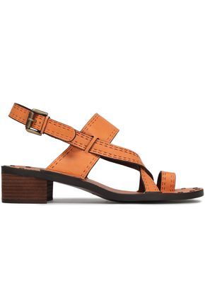 Scalloped embellished leather sandals | SEE BY CHLOÉ | Sale up to 70% off | THE OUTNET