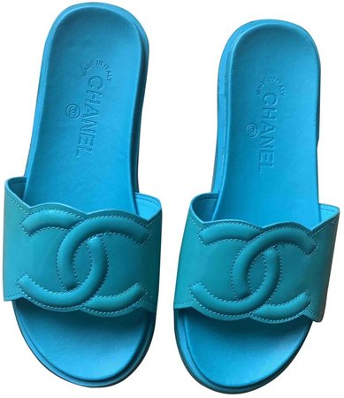Blue Patent leather Sandals