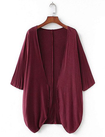 Women's Autumn Solid Color Kimono Cardigan Loose Sleeves Open Front Cover Up for Women XX-Large at Amazon Women’s Clothing store