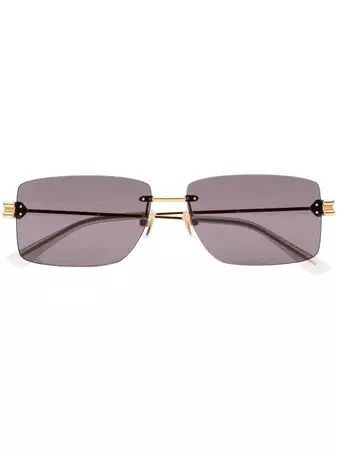Bottega Veneta Eyewear Classic Wire Frame Sunglasses - Farfetch