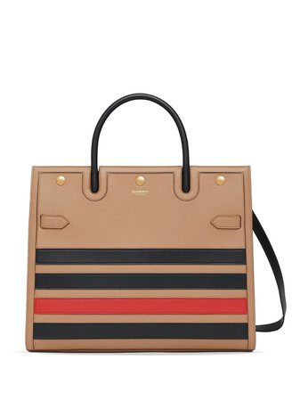 Shop Burberry horizontal-stripe Title bag with Express Delivery - Farfetch