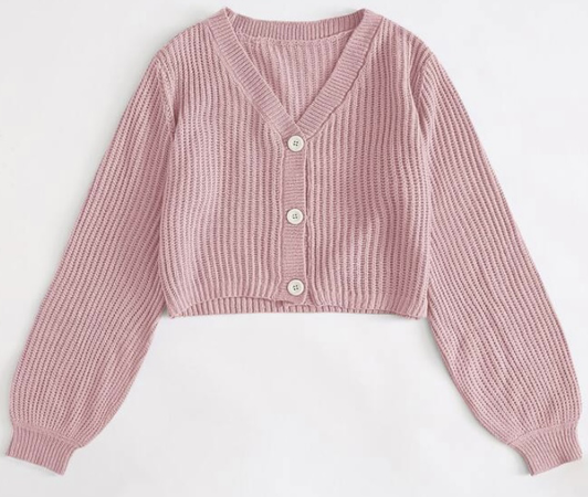 pink button up cardigan