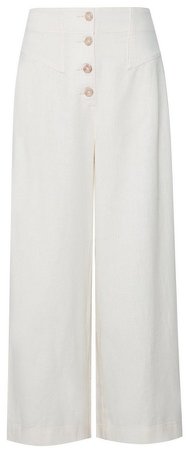 *DP Tall Cream Culotte Trousers With Linen