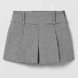 toddlers grey checkered skirt