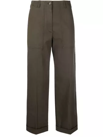 Moncler straight-leg Cropped Chino Trousers - Farfetch