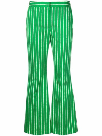Moschino Pinstripe Flared Trousers - Farfetch