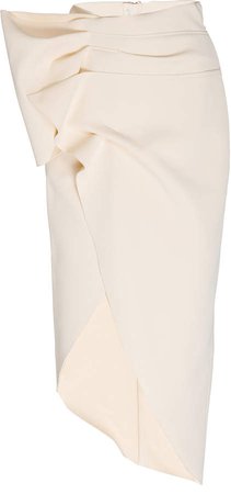 Acler Mancroft Asymmetric Crepe Midi Skirt