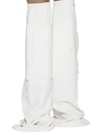 TERRY LEG WARMERS IN WHITE FRENCH TERRY