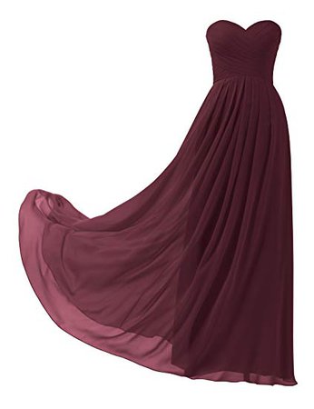 Amazon.com: Topwedding Remedios A-Line Chiffon Bridesmaid Dress Strapless Long Prom Evening Gown: Clothing