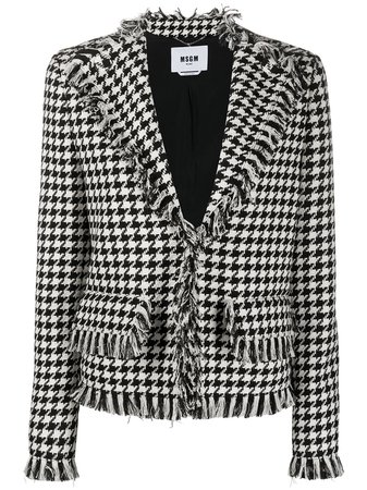 Msgm Houndstooth Pattern Jacket Ss20 | Farfetch.com
