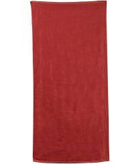 red beach towel