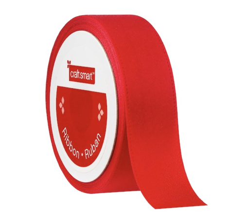 Craft Smart 7/8" Satin Ribbon - Red