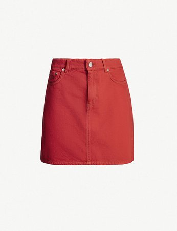 GANNI - A-line denim skirt | Selfridges.com