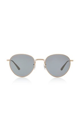 Brownstone Round Metal Sunglasses By Oliver Peoples The Row | Moda Operandi