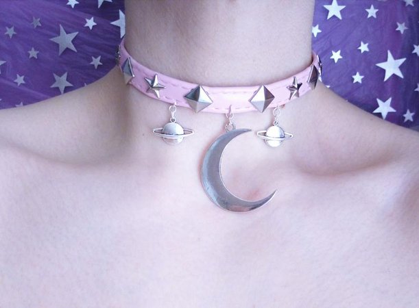 Out Of This World | Pastel Goth Studded Choker