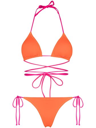 Reina Olga Miami Tie Detail Bikini Set - Farfetch
