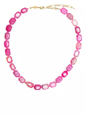 Anni Lu Pink Lake Bead Necklace