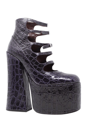 Marc Jacobs Purple Moc-Croc Lili Boots, AW16, Size EU 36 / US 6 – Pechuga Vintage
