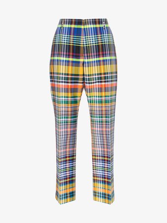 Dries Van Noten Paola slim checked trousers | Browns